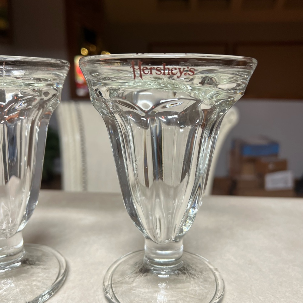 Hershey's Glass Sundae Dishes